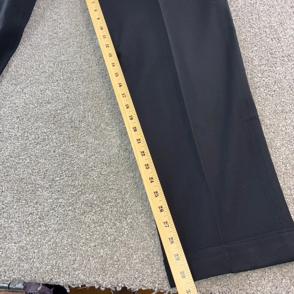 Jos A Banks Executive Collection Mens 36x30 Black Pleated Cuffed Career Trousers